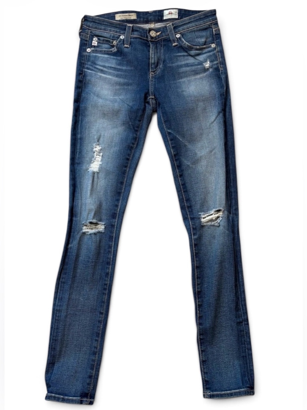 AG Jeans The Legging Ankle Distressed Skinny Jeans 24